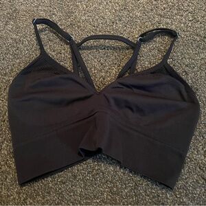 Pink Black Women's Bralette size M no padding